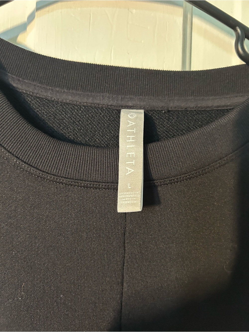 Athleta Black Midi Sweathirt Dress - Picture 2 of 4